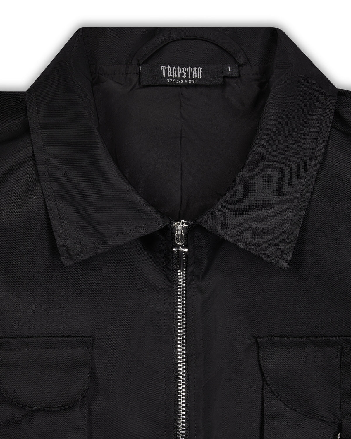 Black Men's Trapstar Nylon Twill Coach Jackets UK | 20591-CUQO