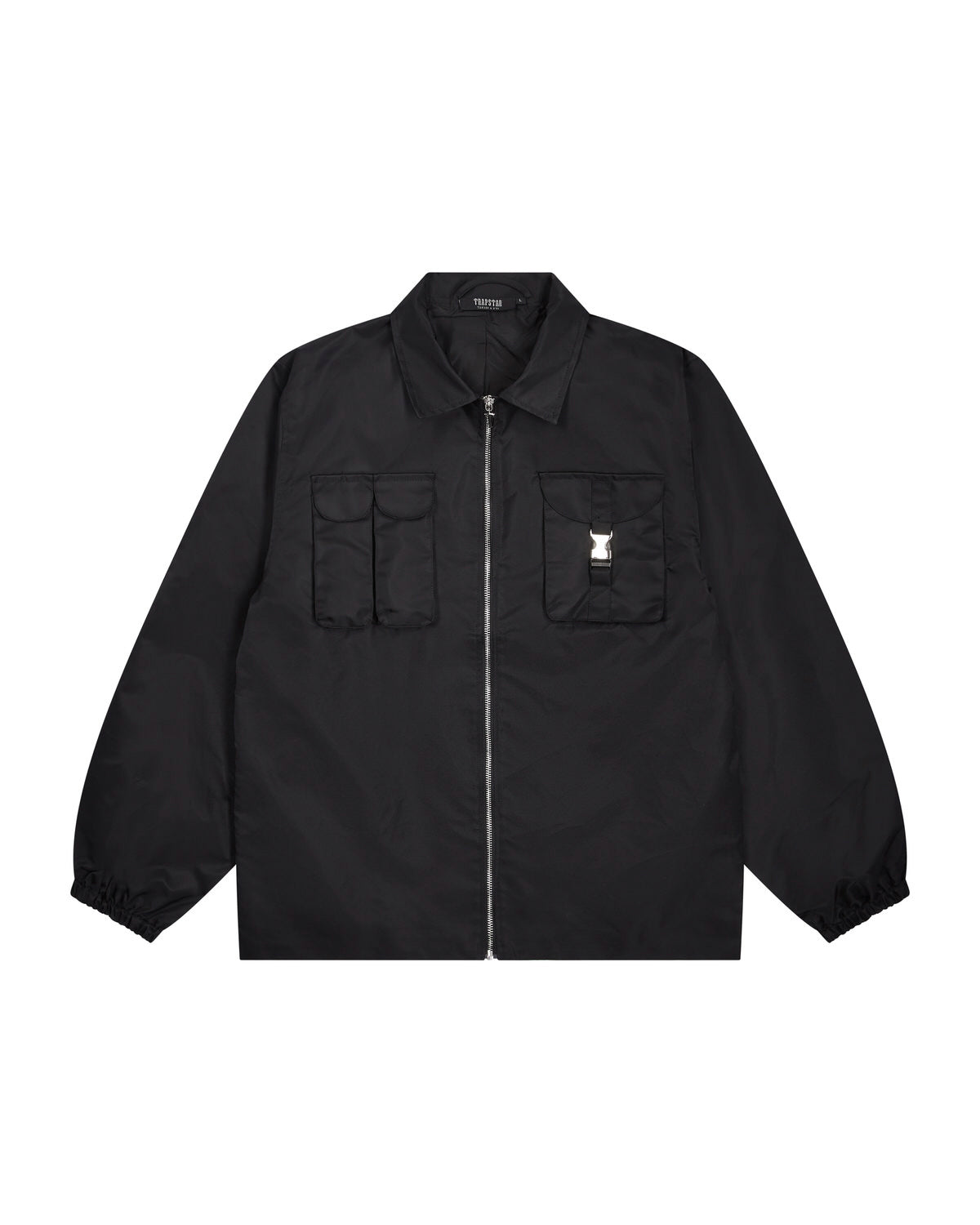 Black Men\'s Trapstar Nylon Twill Coach Jackets UK | 20591-CUQO