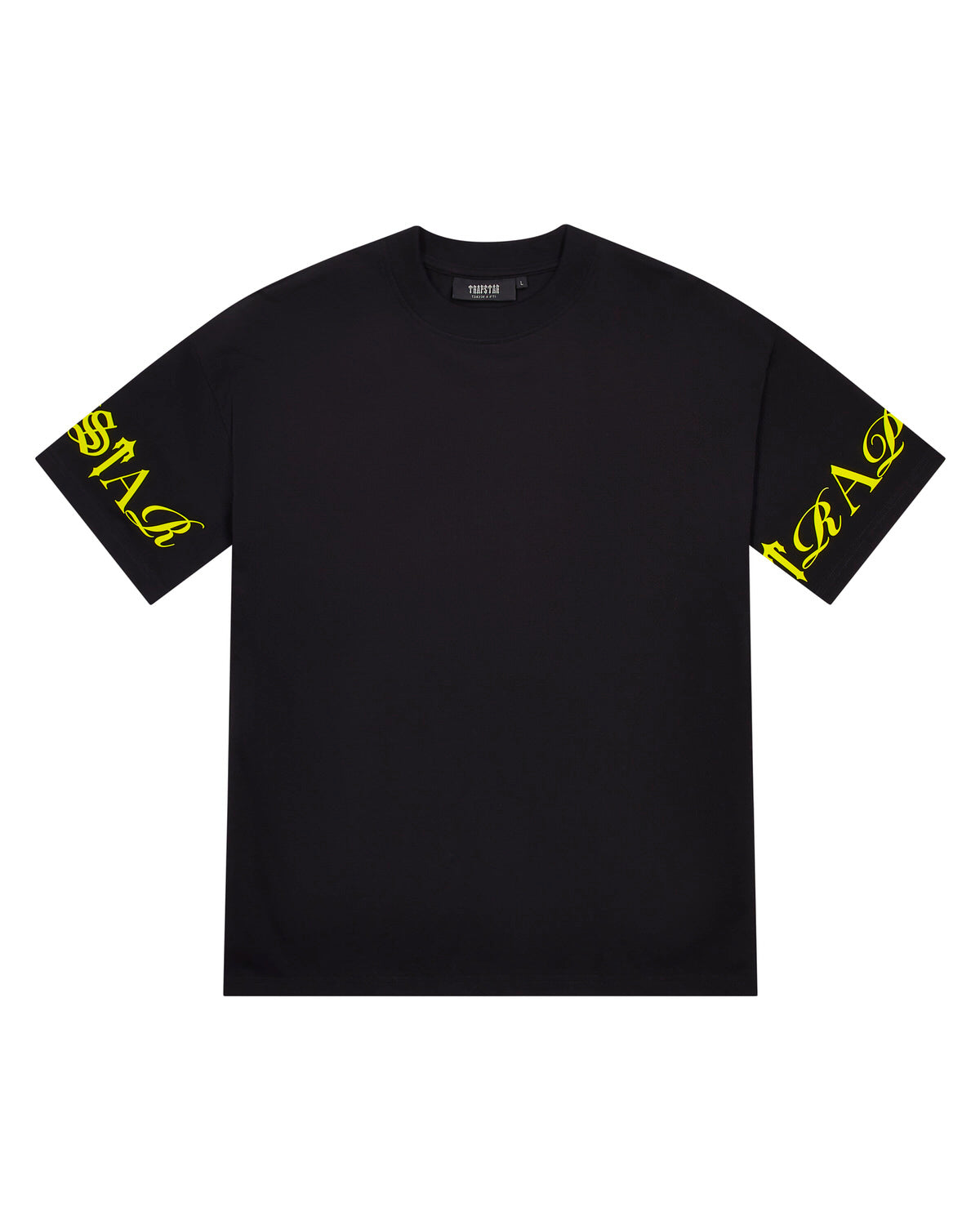 Black Men\'s Trapstar Script T-shirts UK | 50472-GVDY