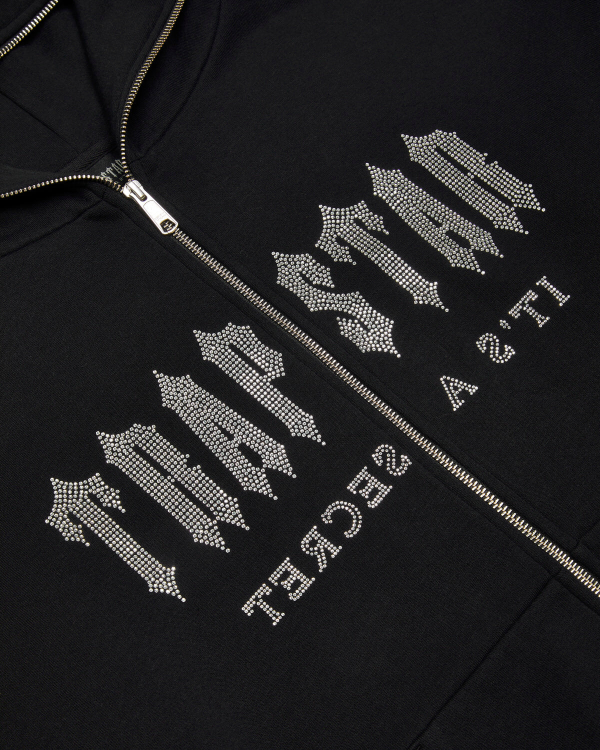 Black Men's Trapstar Skull Decoded Diamante Hoodies UK | 14673-SFKW