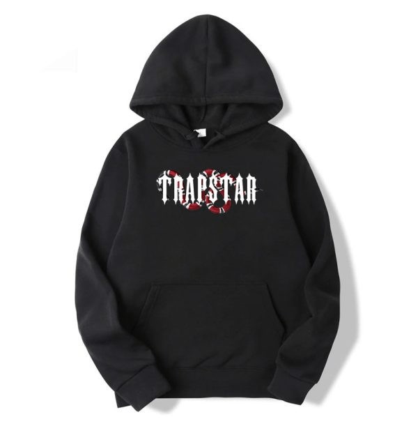 Black Men\'s Trapstar Snake Hoodies UK | 03972-FNLI