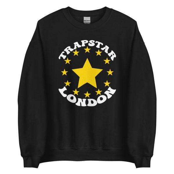 Black Men\'s Trapstar Stars London Sweatshirts UK | 05648-BDWT