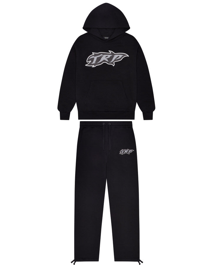 Black Men\'s Trapstar TRP Flame Tracksuits UK | 43795-HXBK