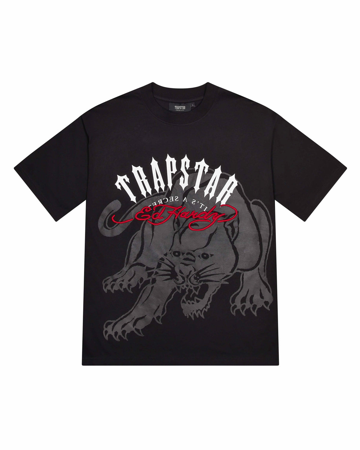 Black Men\'s Trapstar X Ed Hardy Arch T-shirts UK | 86725-ZSEP