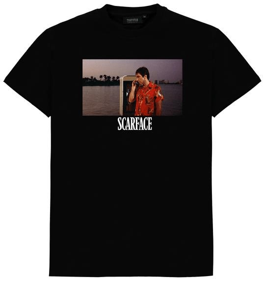 Black Men\'s Trapstar X Scarface T-shirts UK | 67508-LNXT