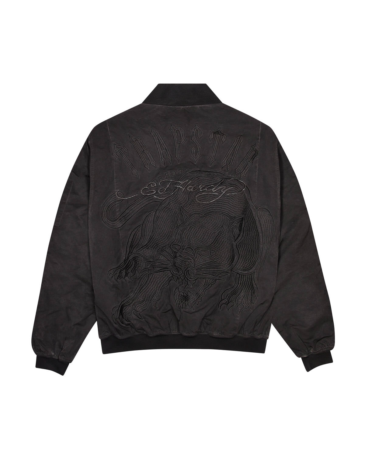 Black Men\'s Trapstar x Ed Hardy Bomber Jackets UK | 90875-LCGM