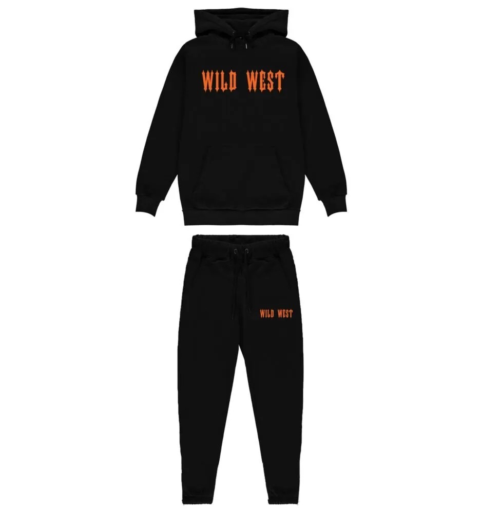 Black Men\'s Trapstar Wild West Tracksuits UK | 57201-ZSAY