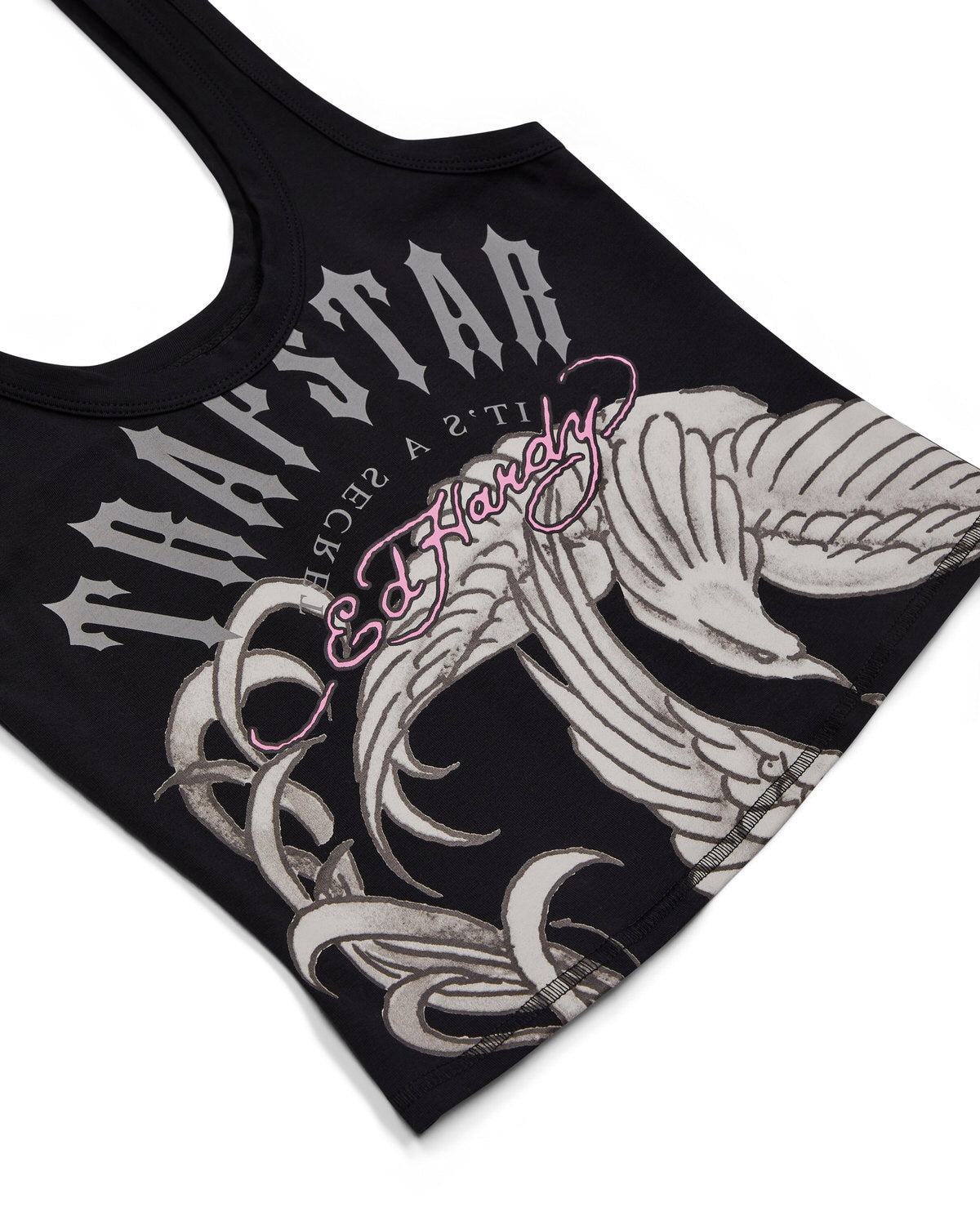 Black Women's Trapstar x Ed Hardy Vests UK | 21706-JMWG