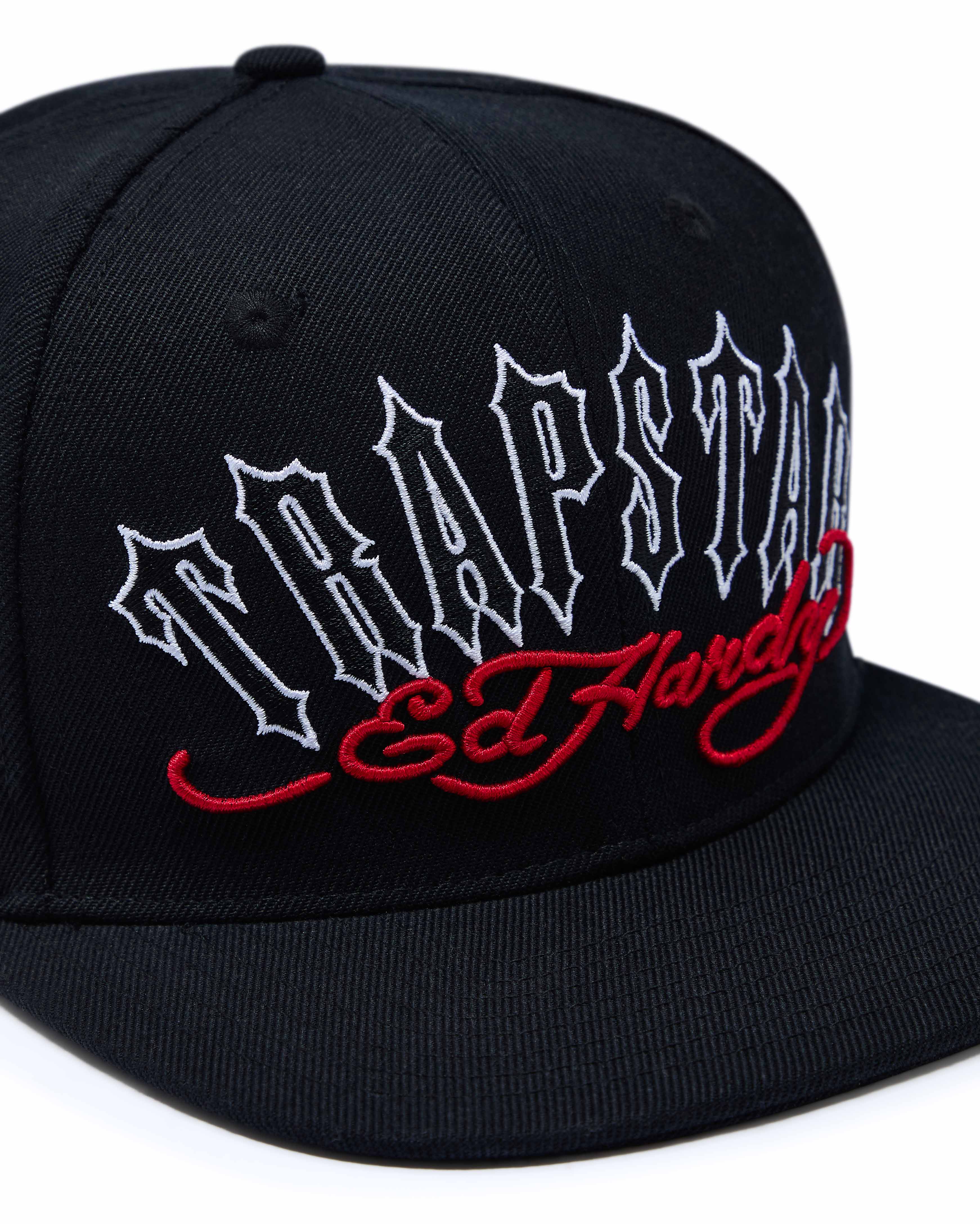 Black Women's Trapstar x Ed Hardy Snapback Caps UK | 94738-IJBQ