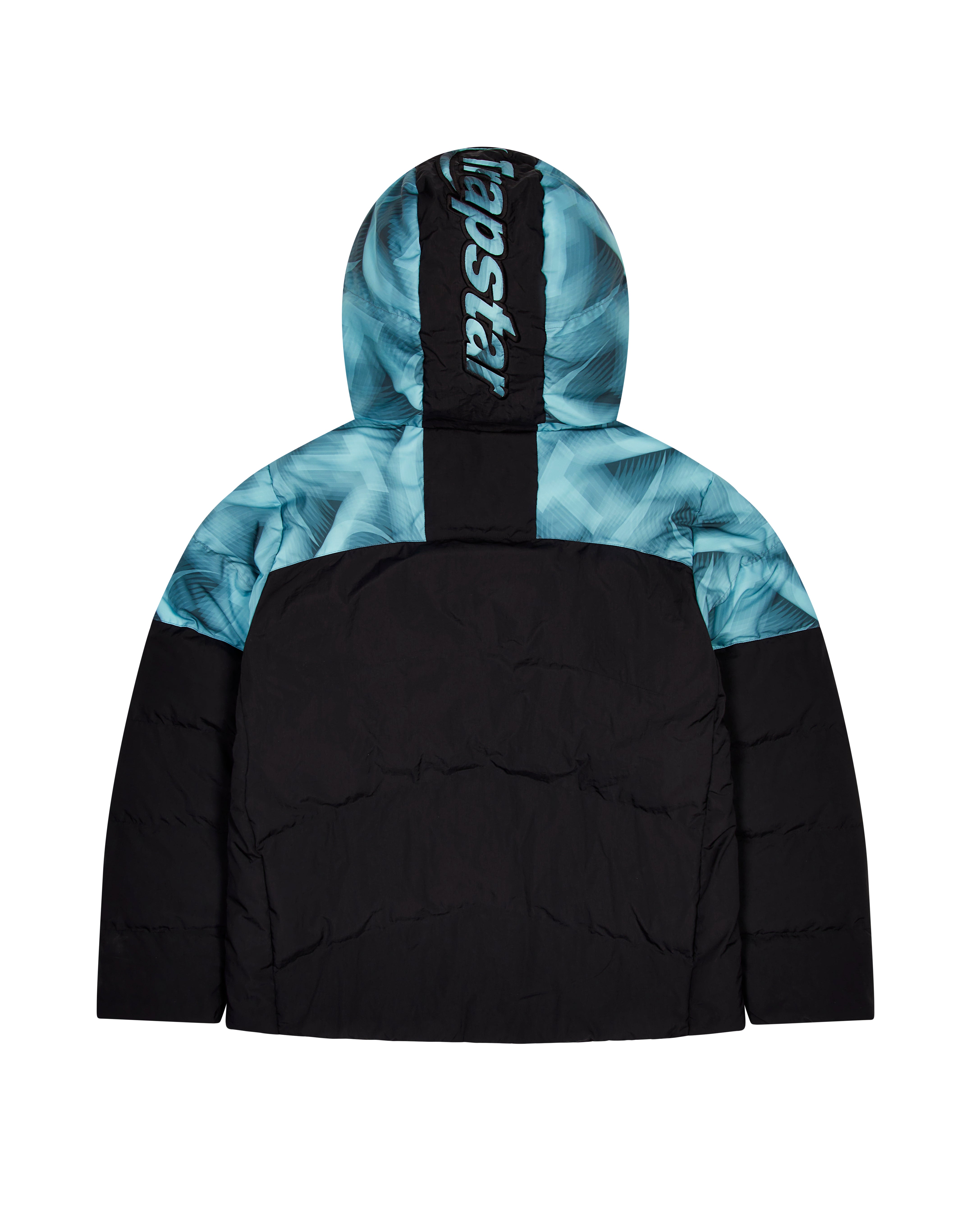 Black / Blue Men's Trapstar Hyperdrive Hooded Puffer Jackets UK | 30219-OCAD