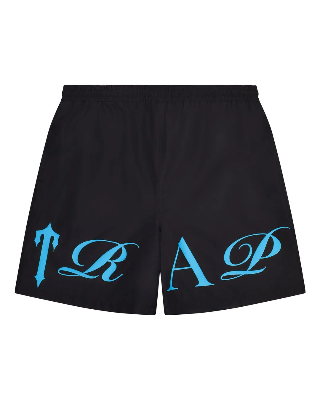 Black / Blue Men\'s Trapstar Script Shell Shorts UK | 78245-TVPO