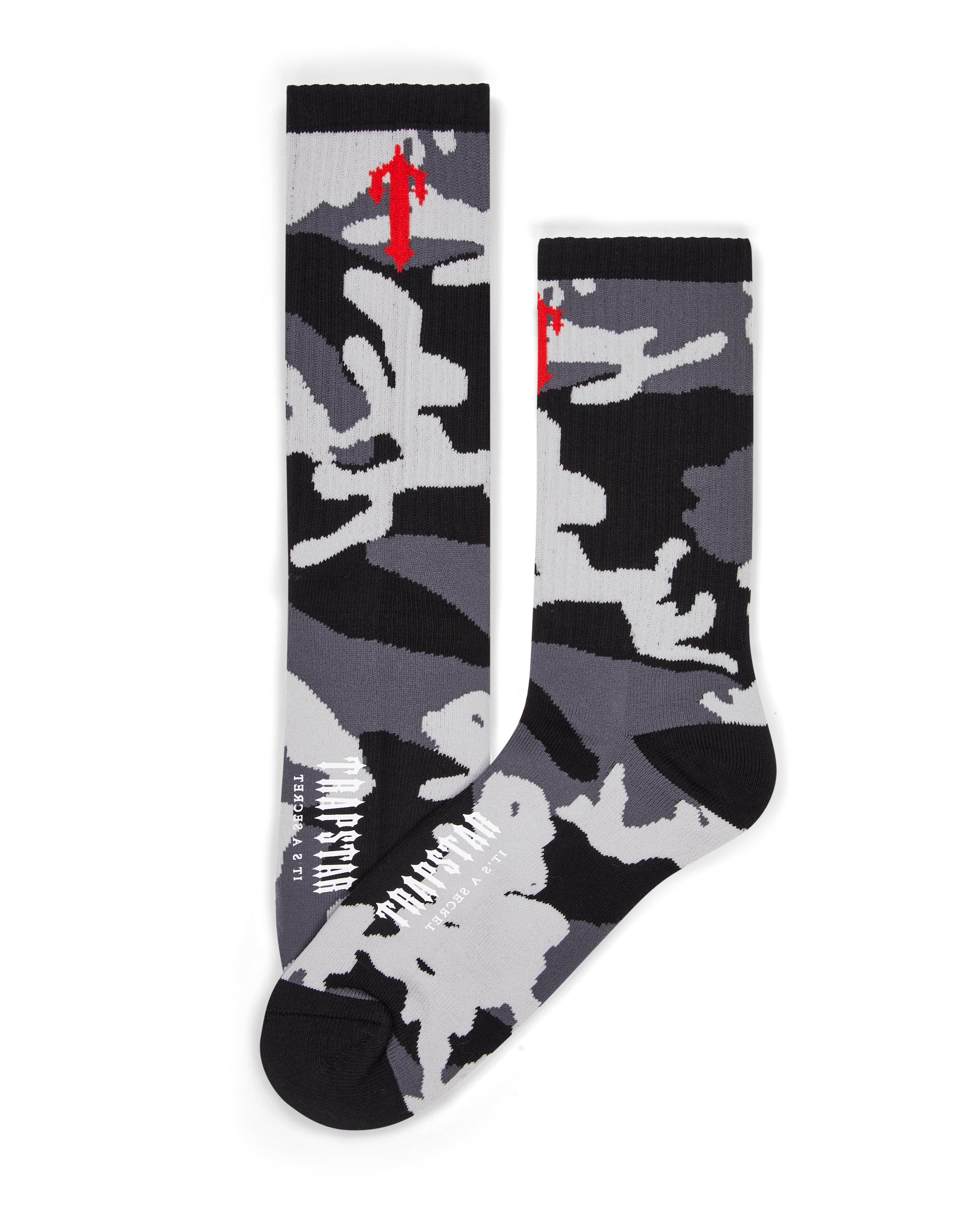 Black / Camo Men's Trapstar 3 Pack Irongate T Socks UK | 01872-BDXV