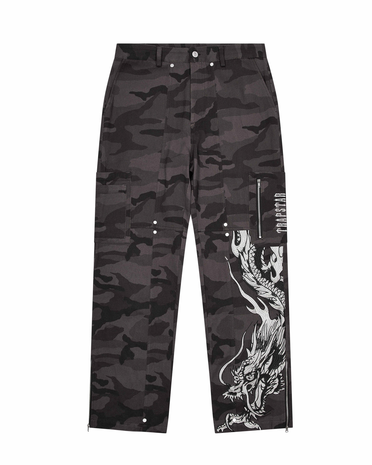 Black / Camo Men\'s Trapstar x Ed Hardy Cargos Cargos UK | 70851-CNAH