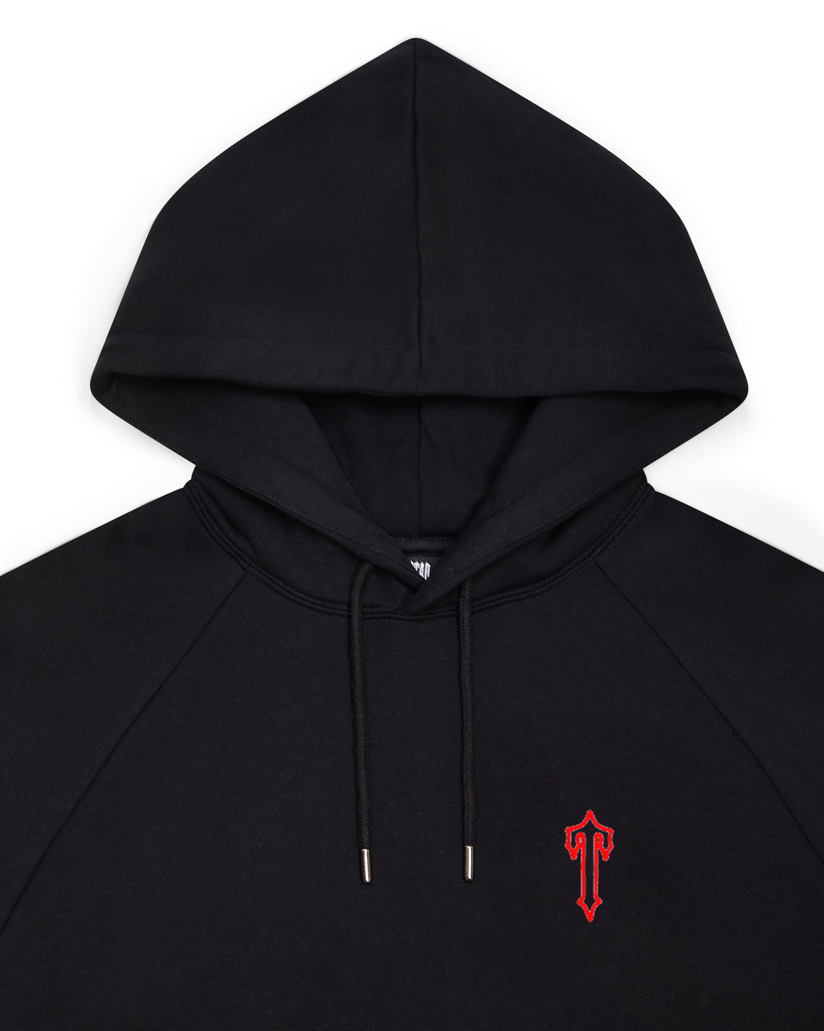 Black / Red Men's Trapstar Foundation Hoodies UK | 37869-HKIF