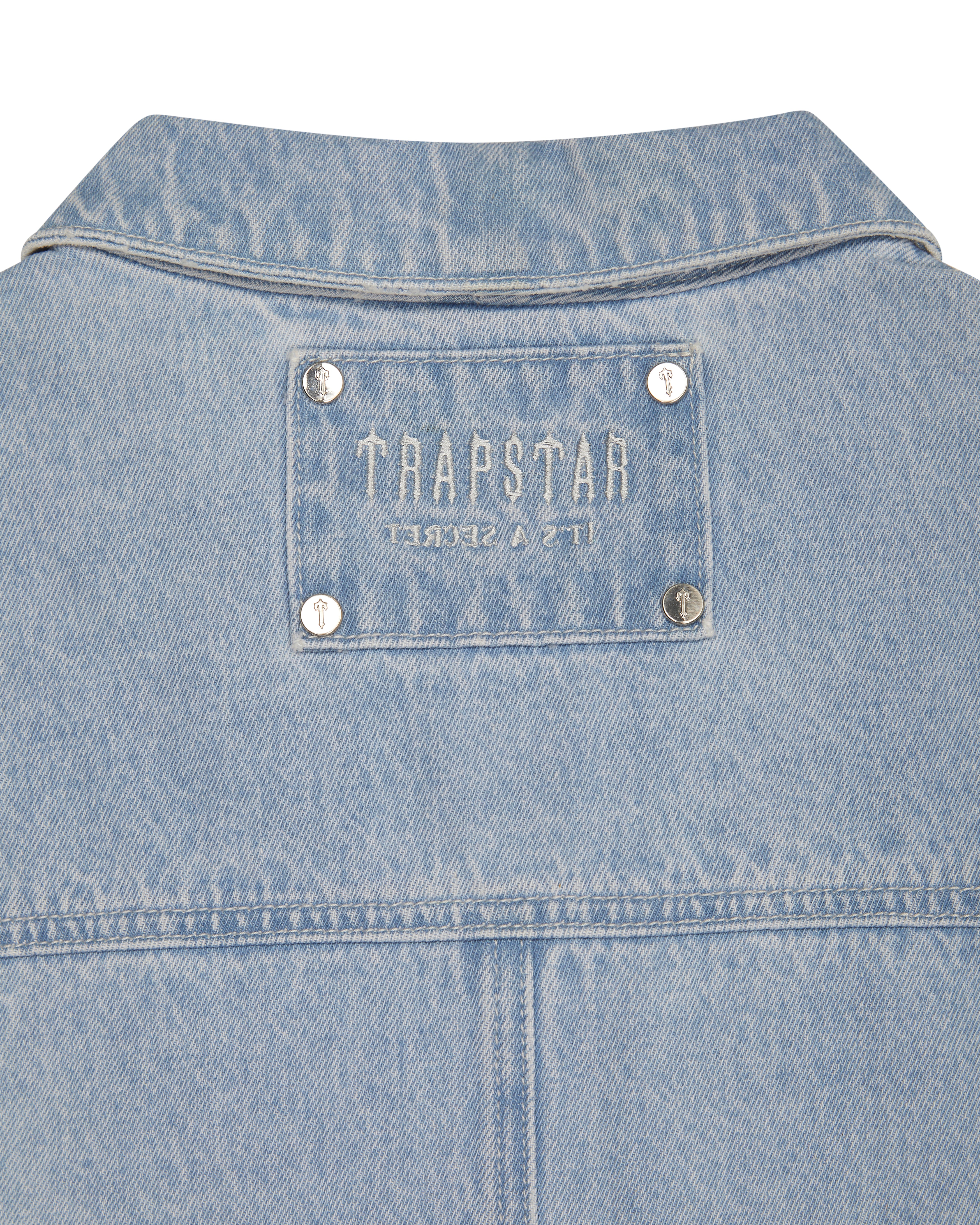 Blue Men's Trapstar Deconstruct Rivet Shirts UK | 09348-IGAH