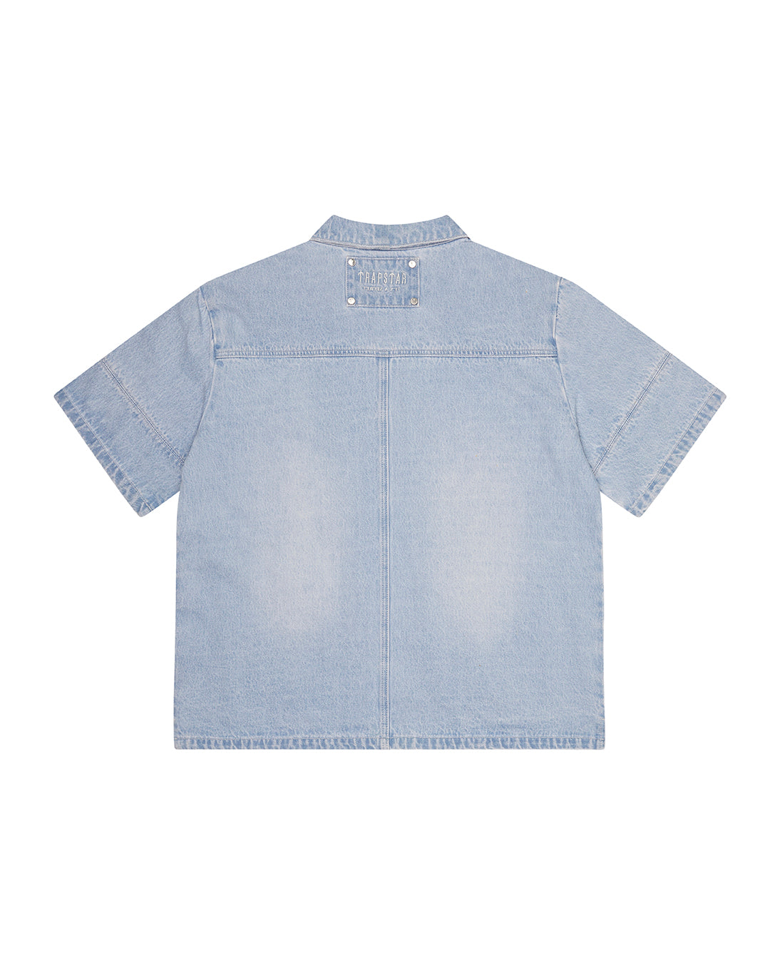 Blue Men's Trapstar Deconstruct Rivet Shirts UK | 09348-IGAH