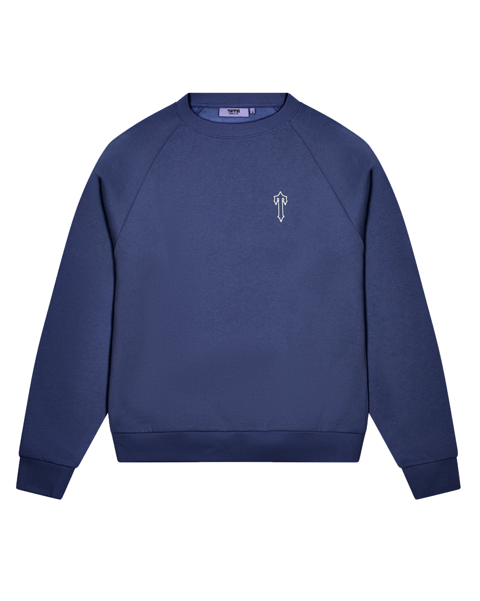 Blue Men\'s Trapstar Foundation Crew Sweatshirts UK | 64732-DCRI