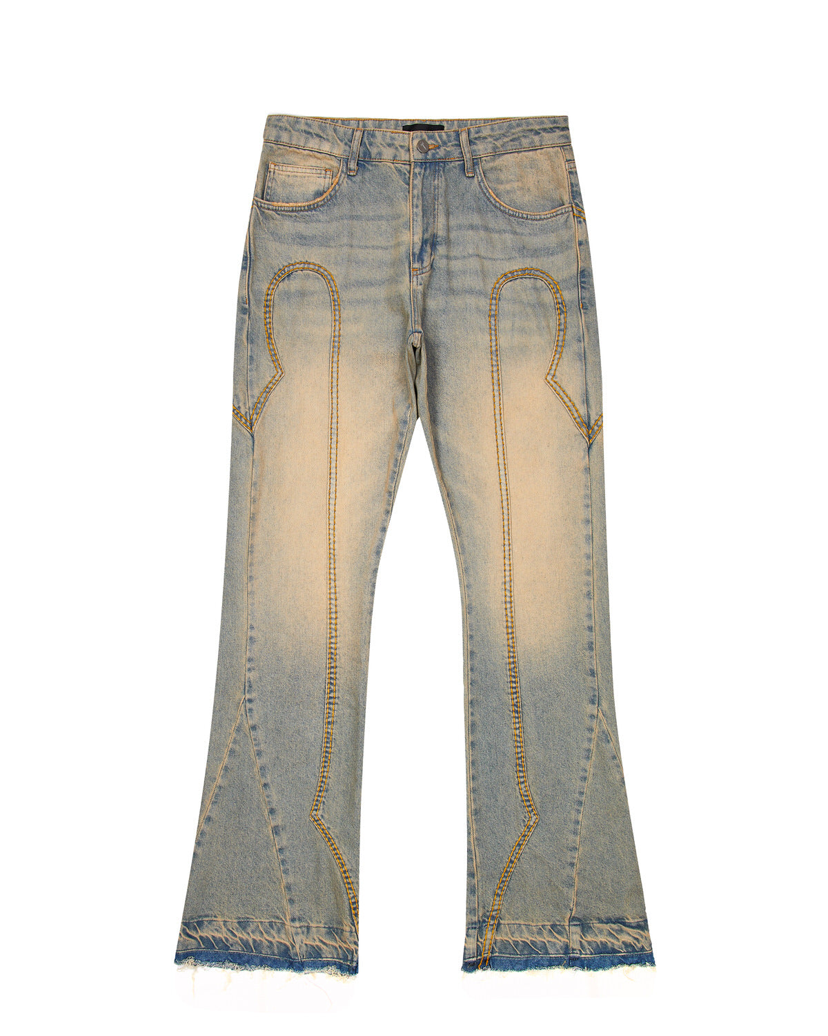 Blue Men\'s Trapstar Irongate Panel Denim Jeans UK | 39428-WCRT