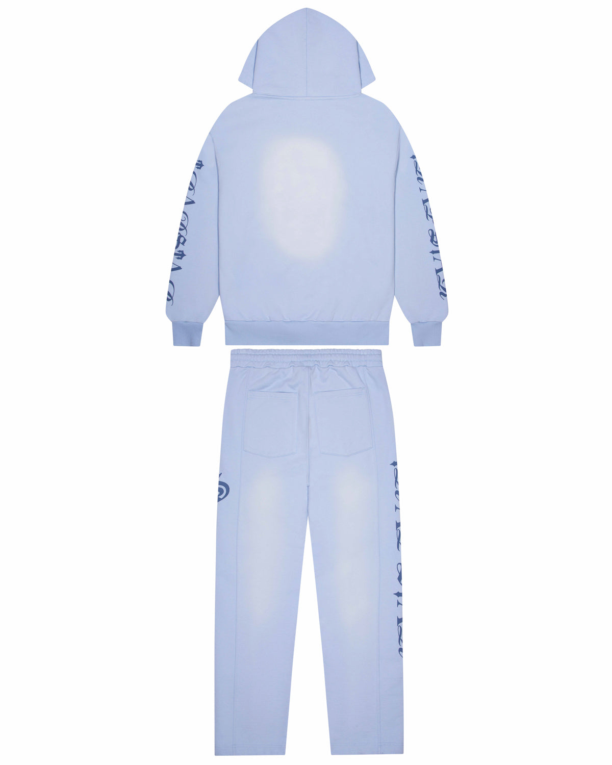 Blue Men's Trapstar Script Spray Tracksuits UK | 67149-FCIQ