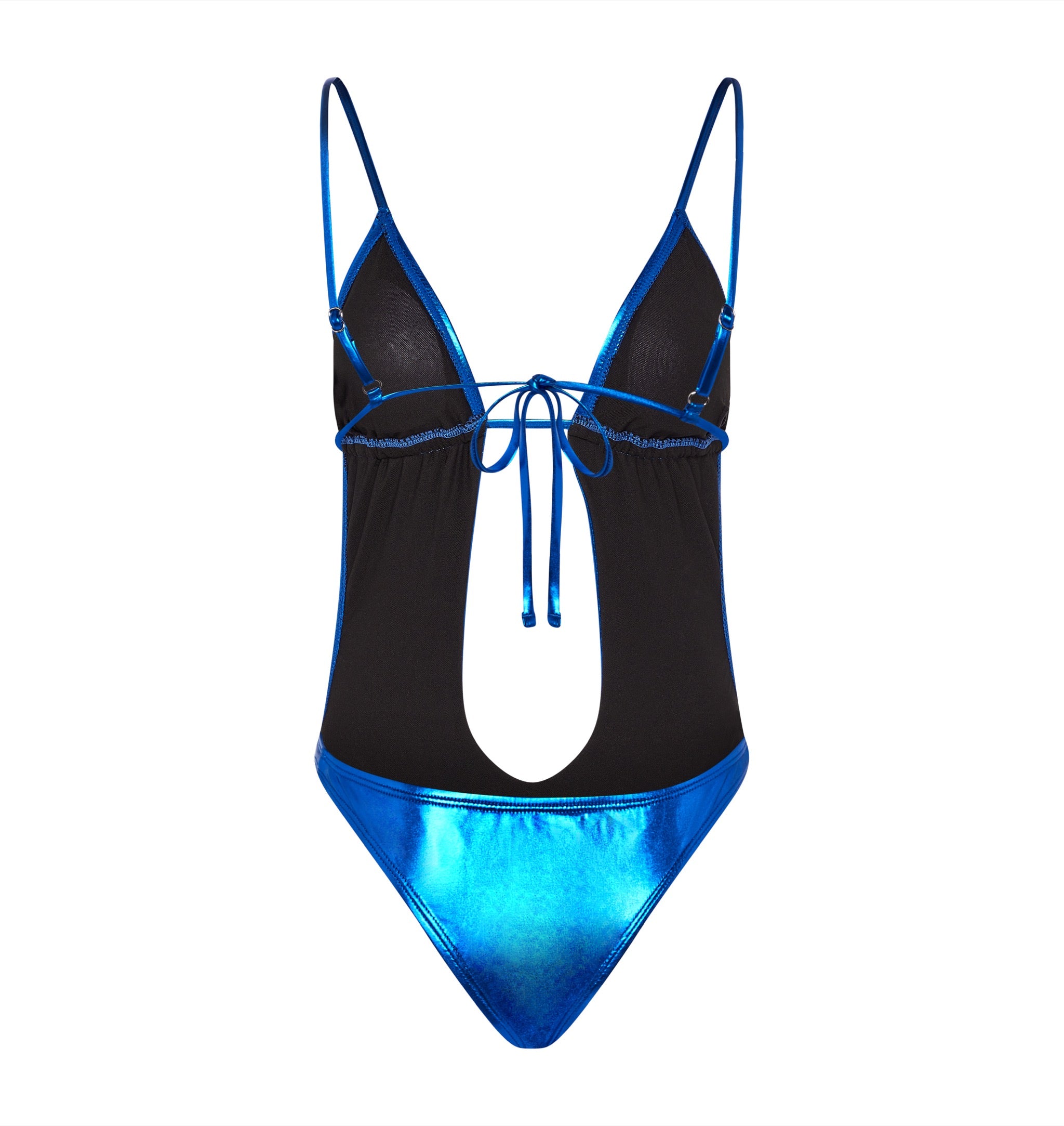 Blue Women's Trapstar Metallic Cutout One Piece Swimsuit UK | 31067-AYGS