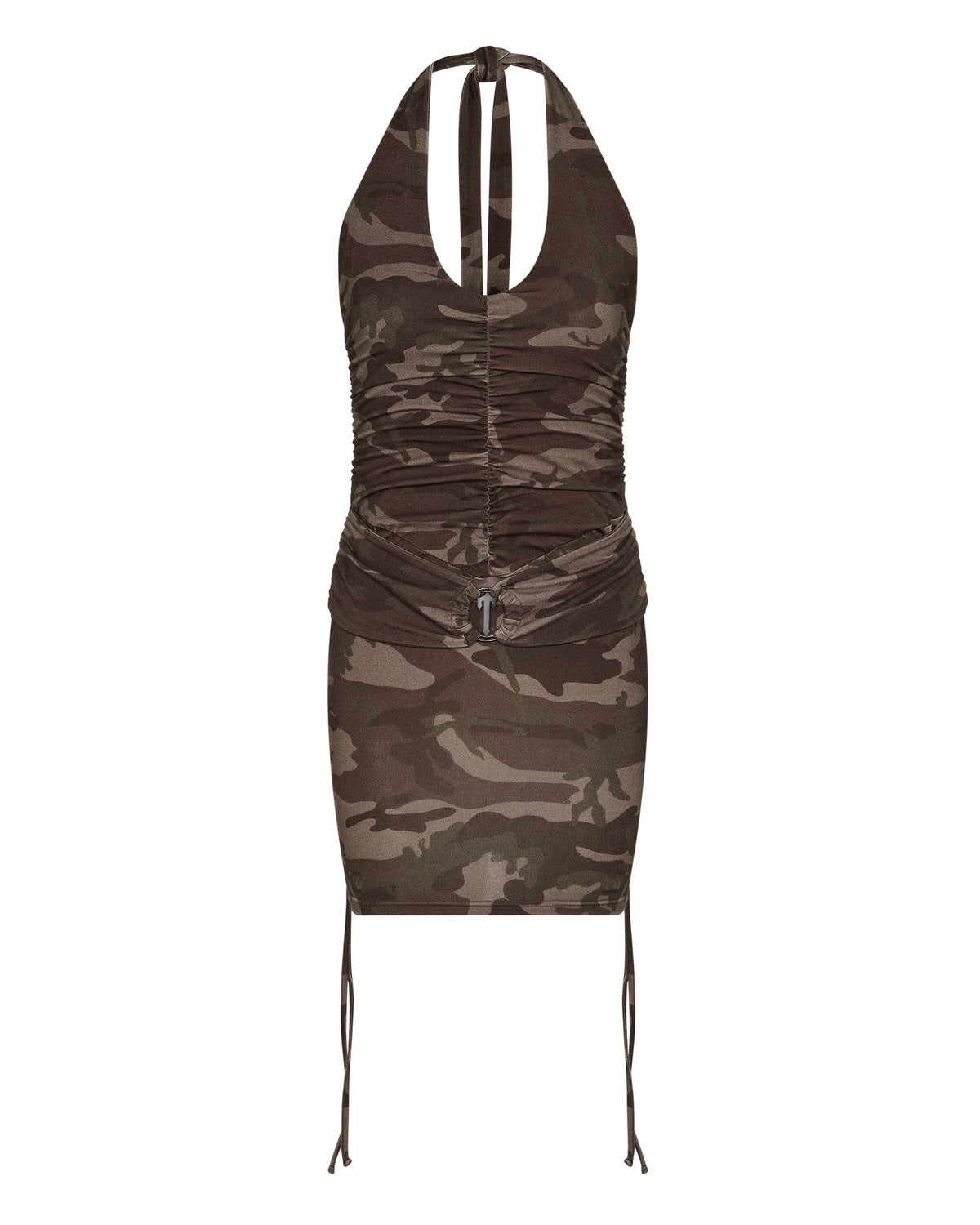 Brown Camo Women\'s Trapstar Irongate T Dress Dress UK | 80437-VMDQ