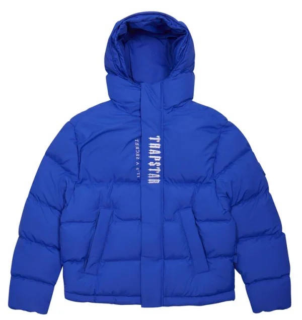 Dazzling Blue Men\'s Trapstar Decoded 2.0 Hooded Puffer Jackets UK | 28567-IAMG