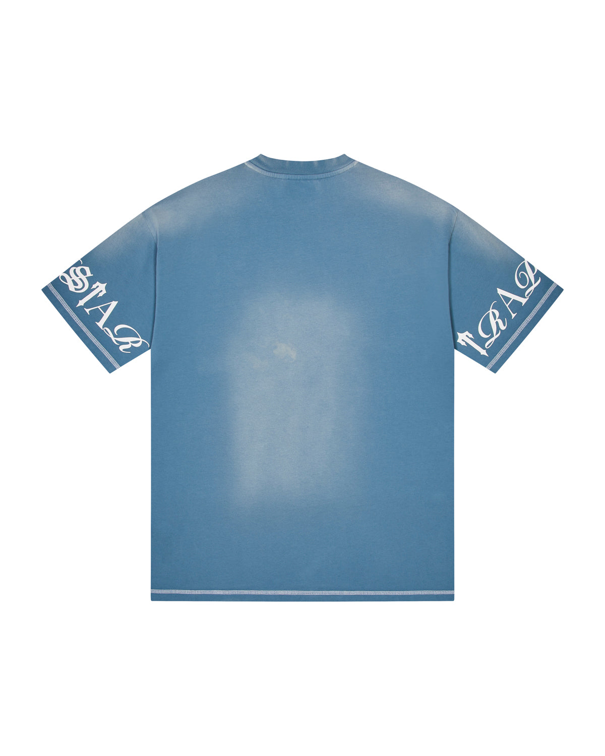 Denim Blue Men's Trapstar Script 2.0 T-shirts UK | 35740-AKPL