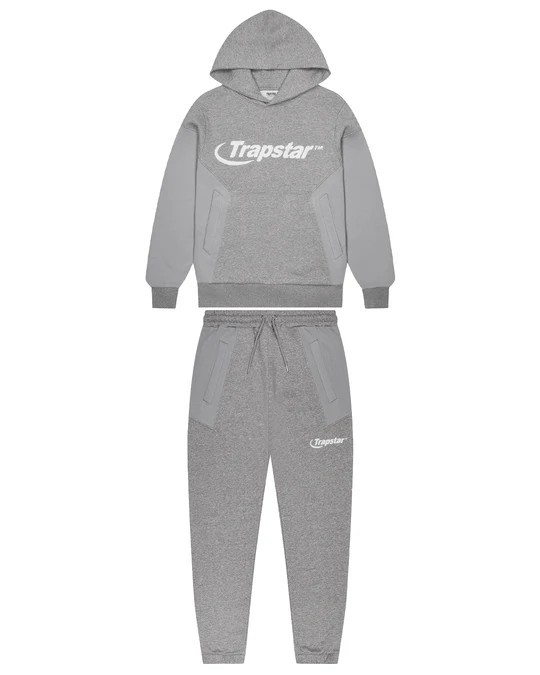 Grey Men\'s Trapstar Chenille Hyperdrive Panel Tracksuits UK | 82175-ELOW