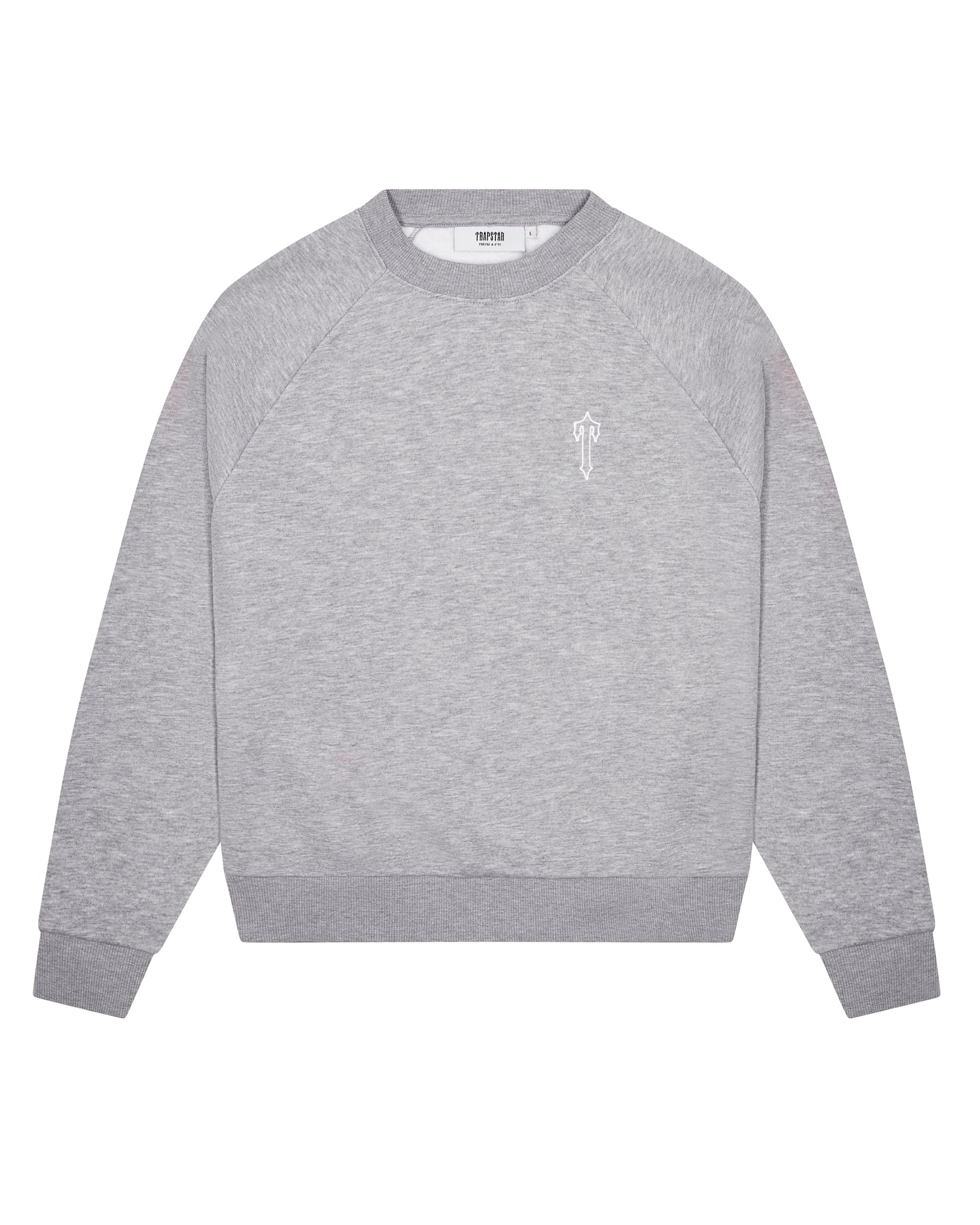 Grey Men\'s Trapstar Foundation Crew Sweatshirts UK | 32846-HRKE