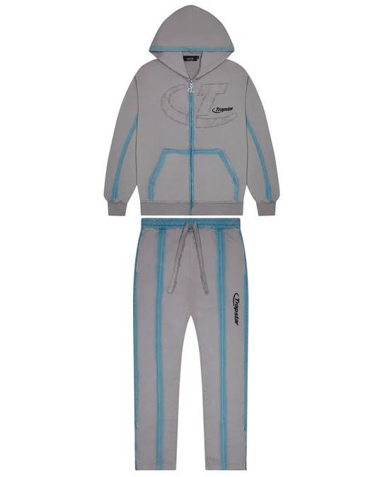 Grey Men\'s Trapstar Hyperdrive Zip Through Tracksuits UK | 68352-TILJ