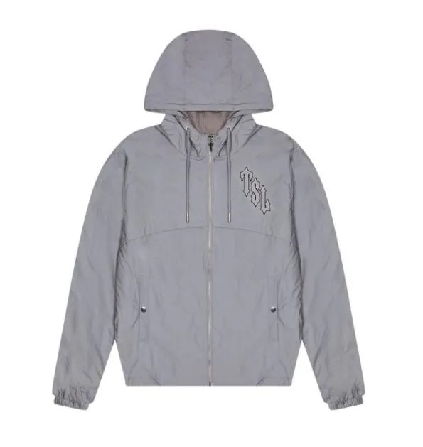 Grey Men\'s Trapstar London Shooters League Reflective Windbreaker UK | 61720-YFIS