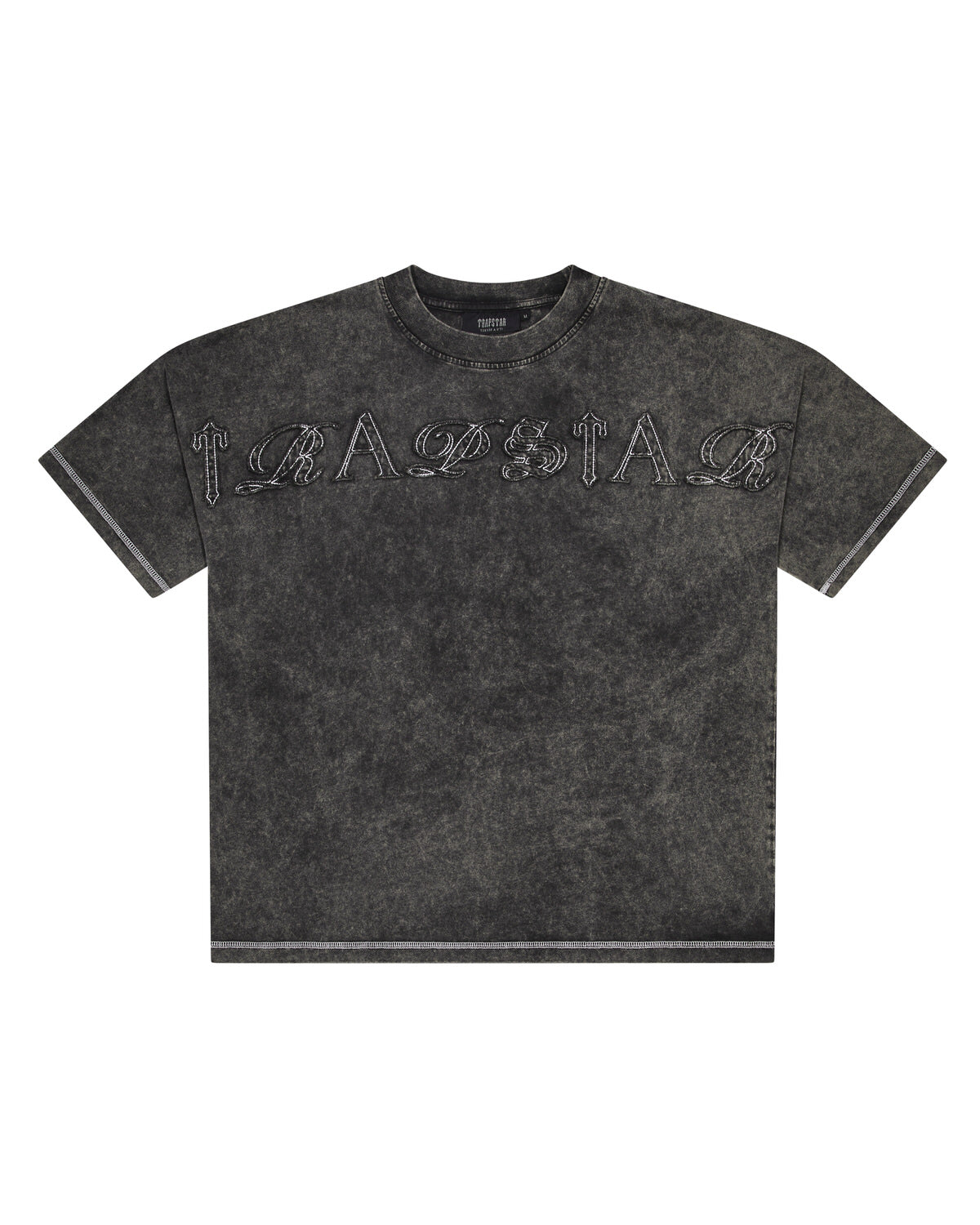 Grey Men\'s Trapstar Patchwork Script T-shirts UK | 43015-VITP