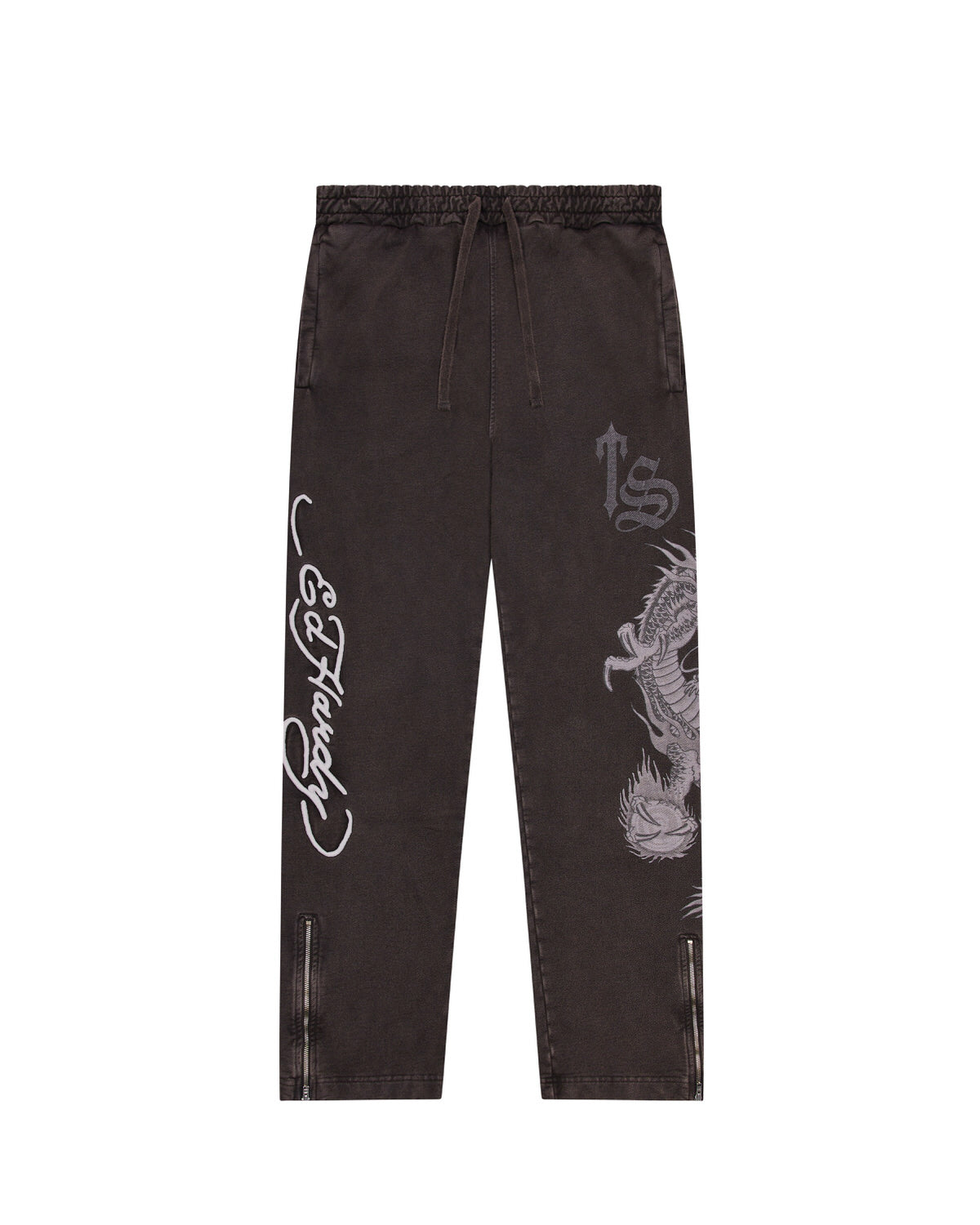 Grey Men\'s Trapstar x Ed Hardy Script Joggers UK | 76203-KGRQ