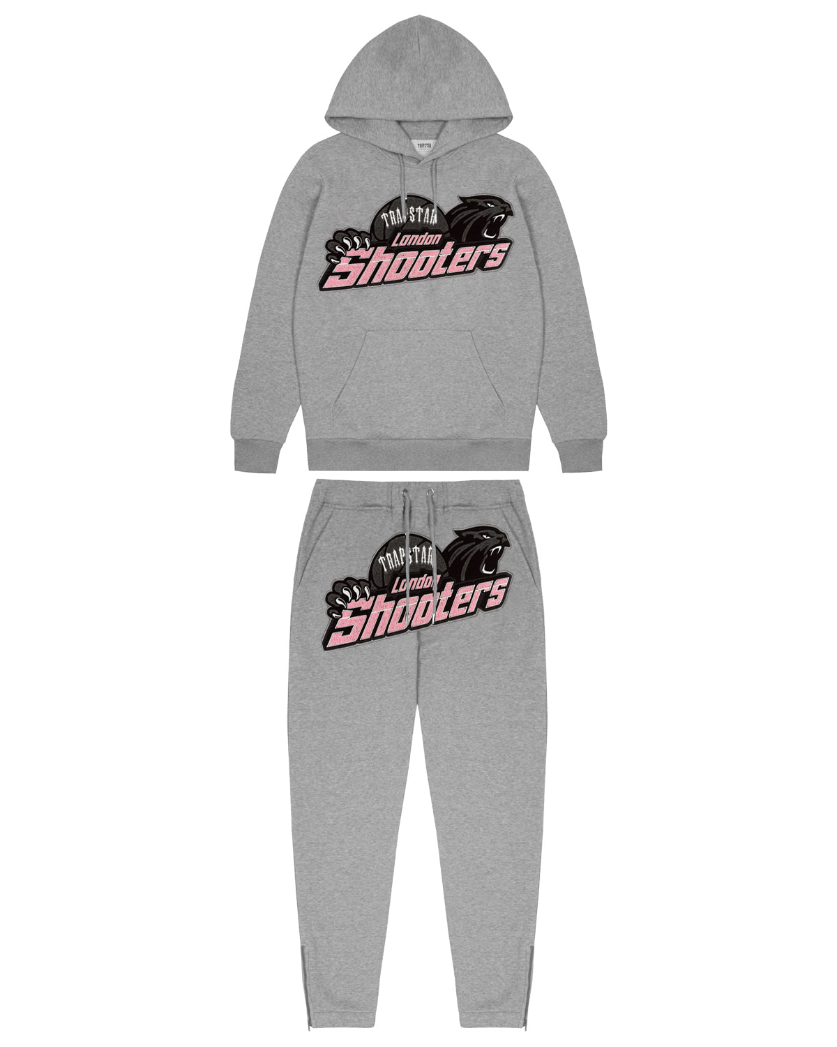 Grey / Pink Men\'s Trapstar Shooters Tracksuit Tracksuits UK | 83520-IFUX