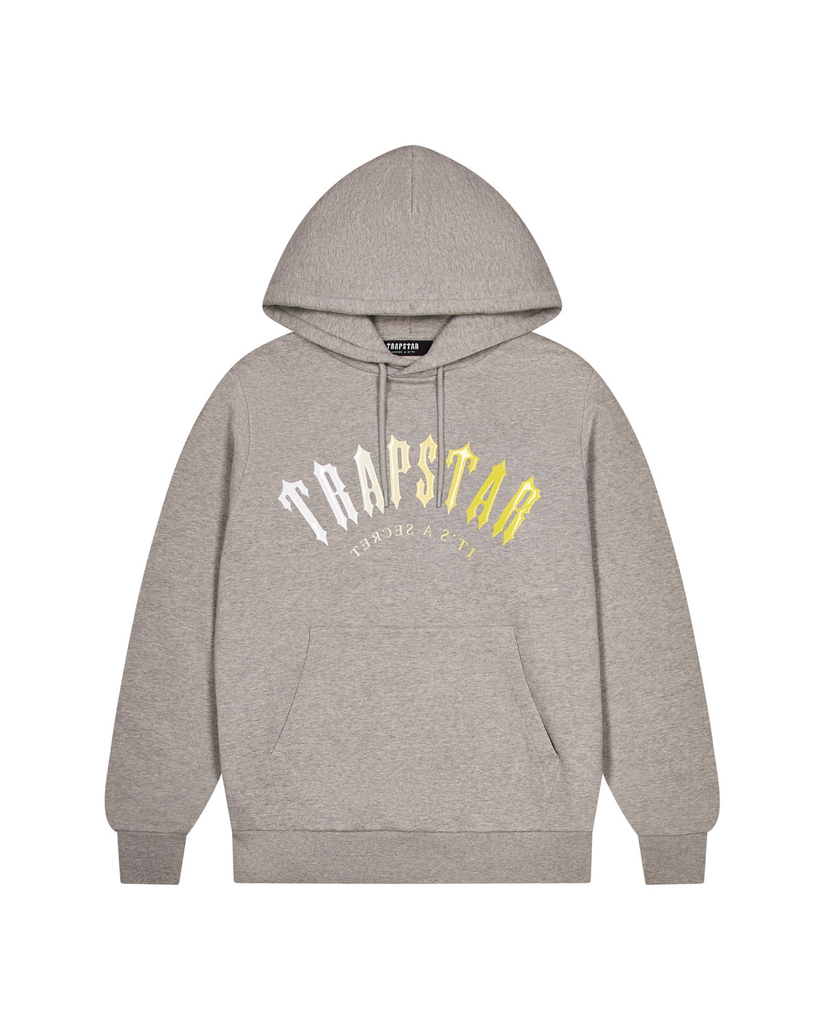 Grey / Yellow Men's Trapstar Decoded Hooded Gel Tracksuits UK | 65019-NPJH