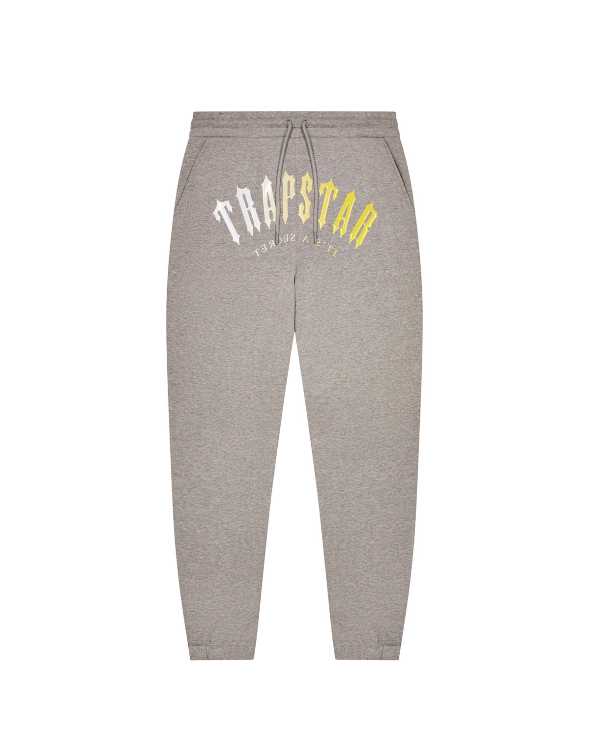 Grey / Yellow Men's Trapstar Decoded Hooded Gel Tracksuits UK | 65019-NPJH