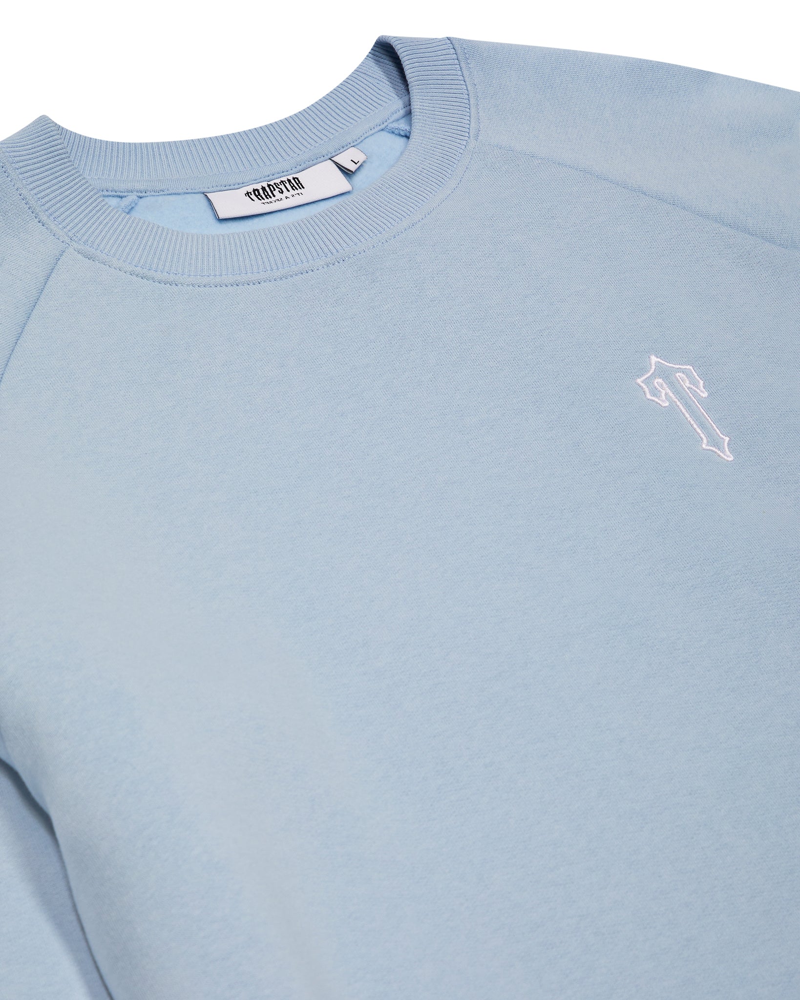 Light Blue Men's Trapstar Foundation Crew Sweatshirts UK | 60235-USRJ