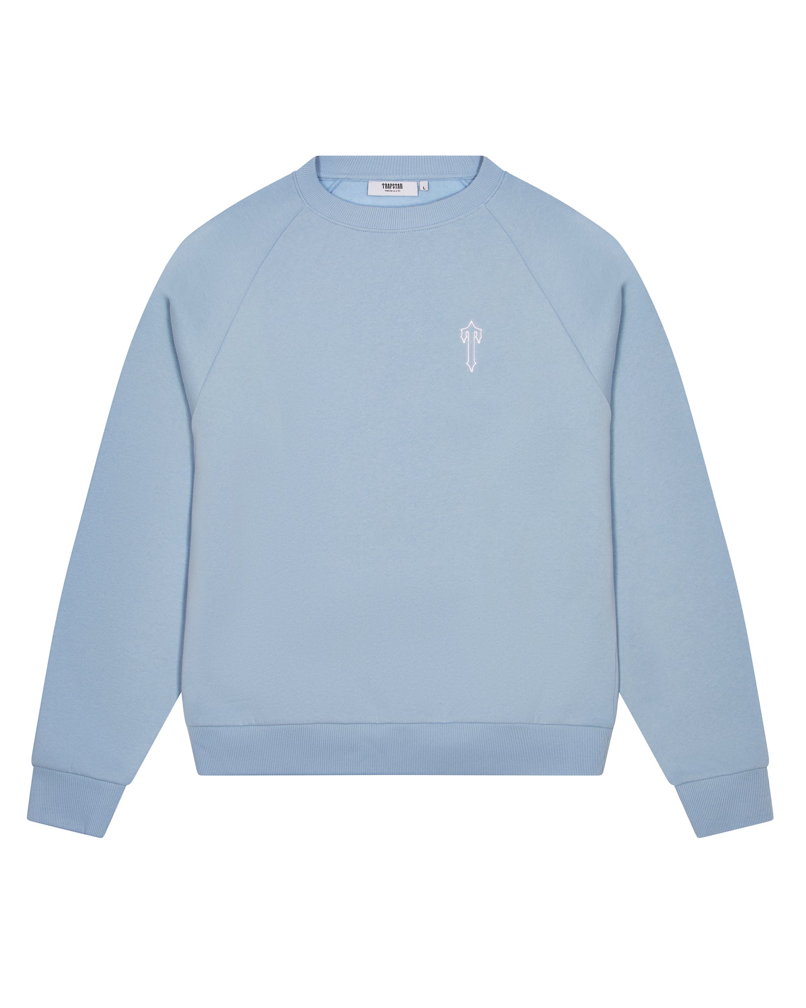 Light Blue Men\'s Trapstar Foundation Crew Sweatshirts UK | 60235-USRJ