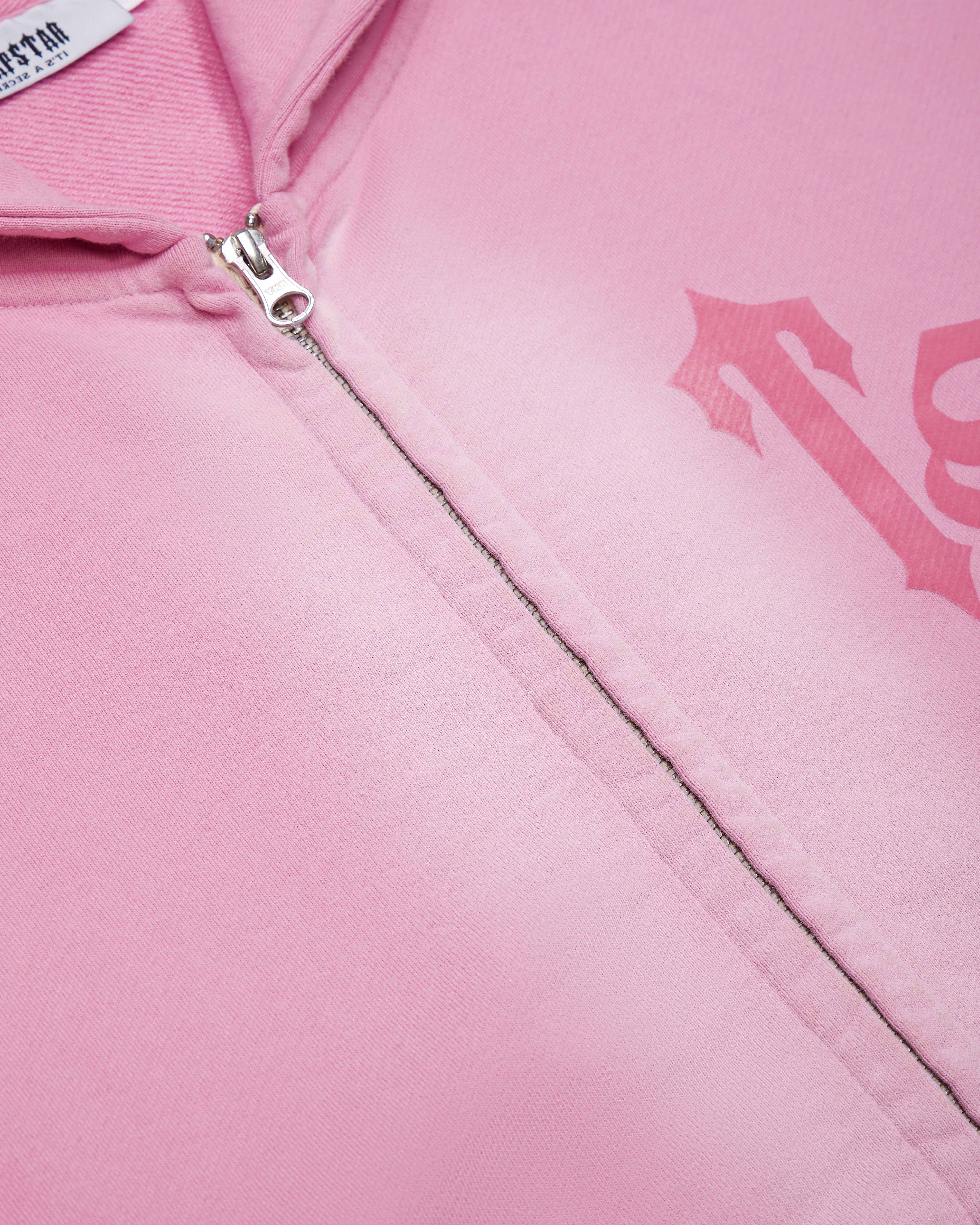 Pink Men's Trapstar Script Spray Hoodies UK | 40728-IHQK