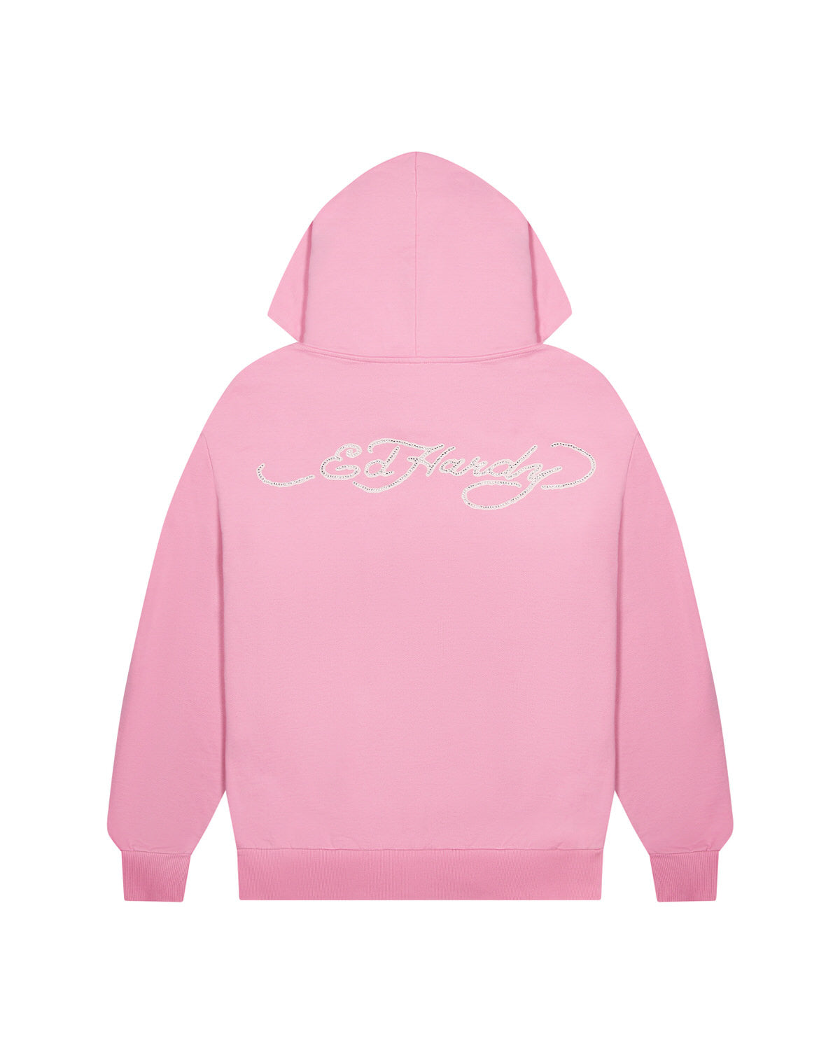 Pink Men's Trapstar x Ed Hardy Irongate Zip Through Hoodies UK | 38902-EFMV