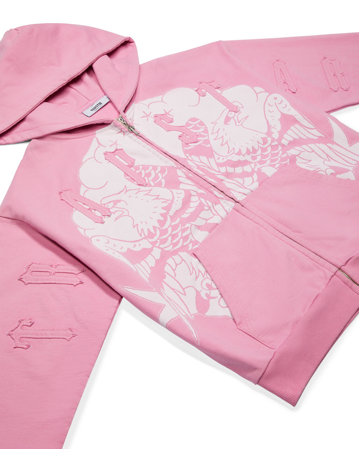 Pink Men's Trapstar x Ed Hardy Irongate Zip Through Hoodies UK | 38902-EFMV