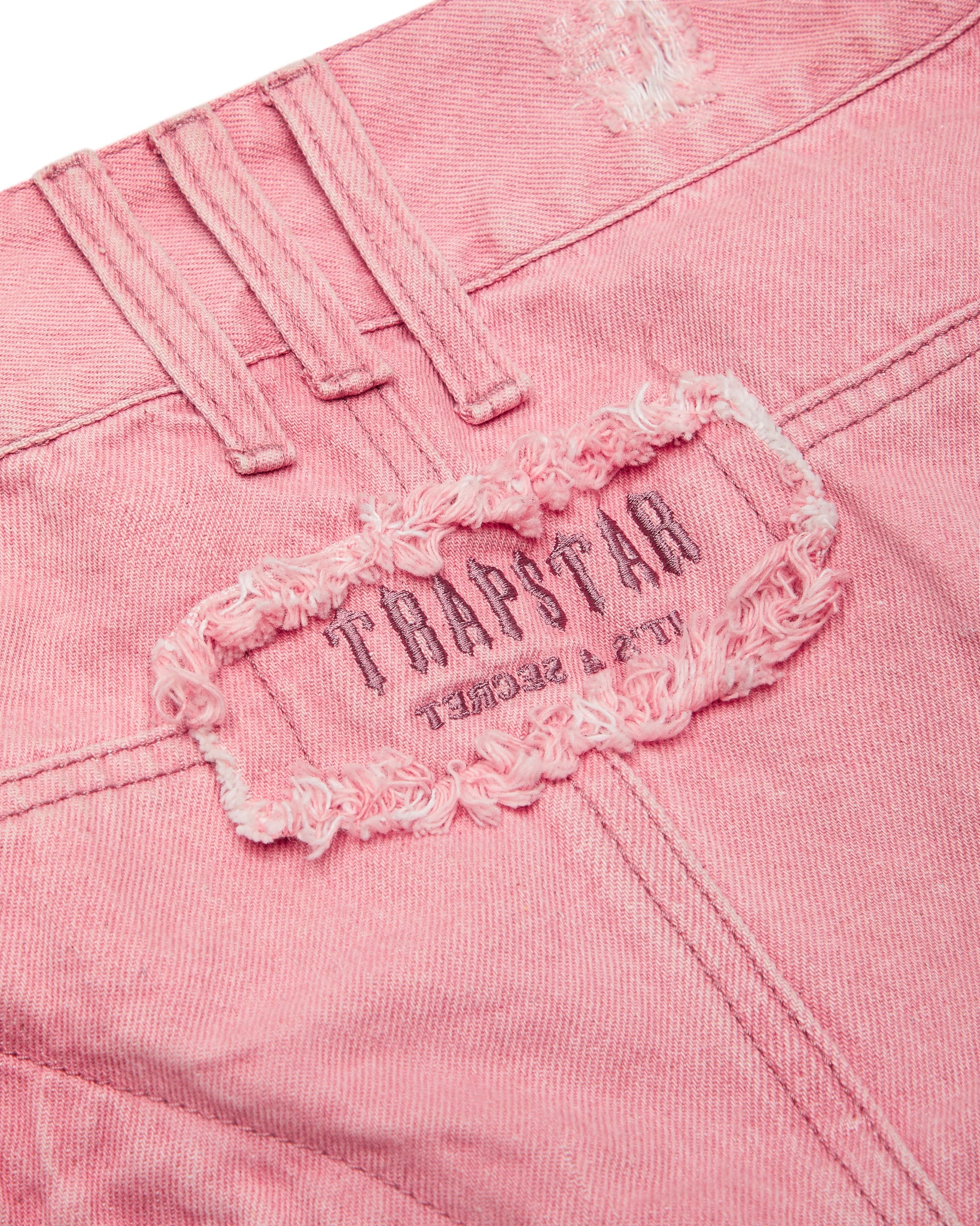 Pink Women's Trapstar Irongate T Denim Zip Detail Mini Skirts UK | 49102-HBSI