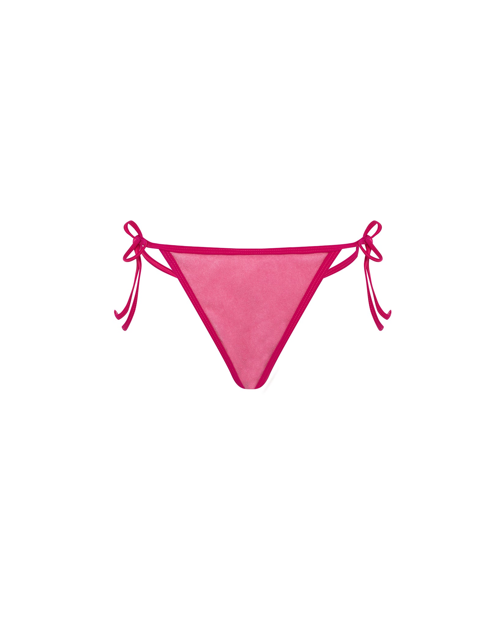 Pink Women's Trapstar Terry Script Bikini Bottoms UK | 90437-BHUO