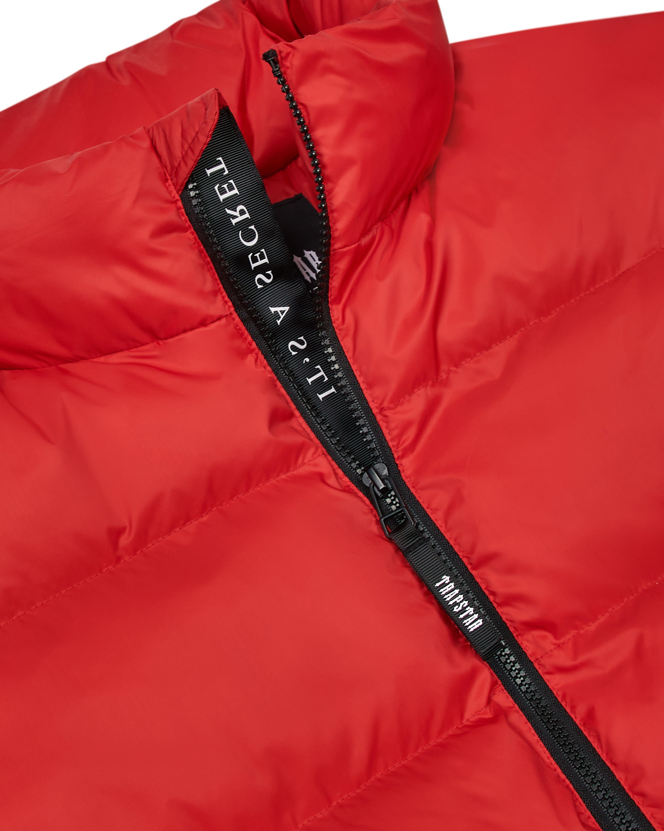 Red Men's Trapstar It’s A Secret Puffer Jackets UK | 59201-IXUQ