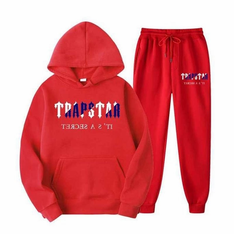 Red Men\'s Trapstar It’s A Secret Tracksuits UK | 18249-LPWV