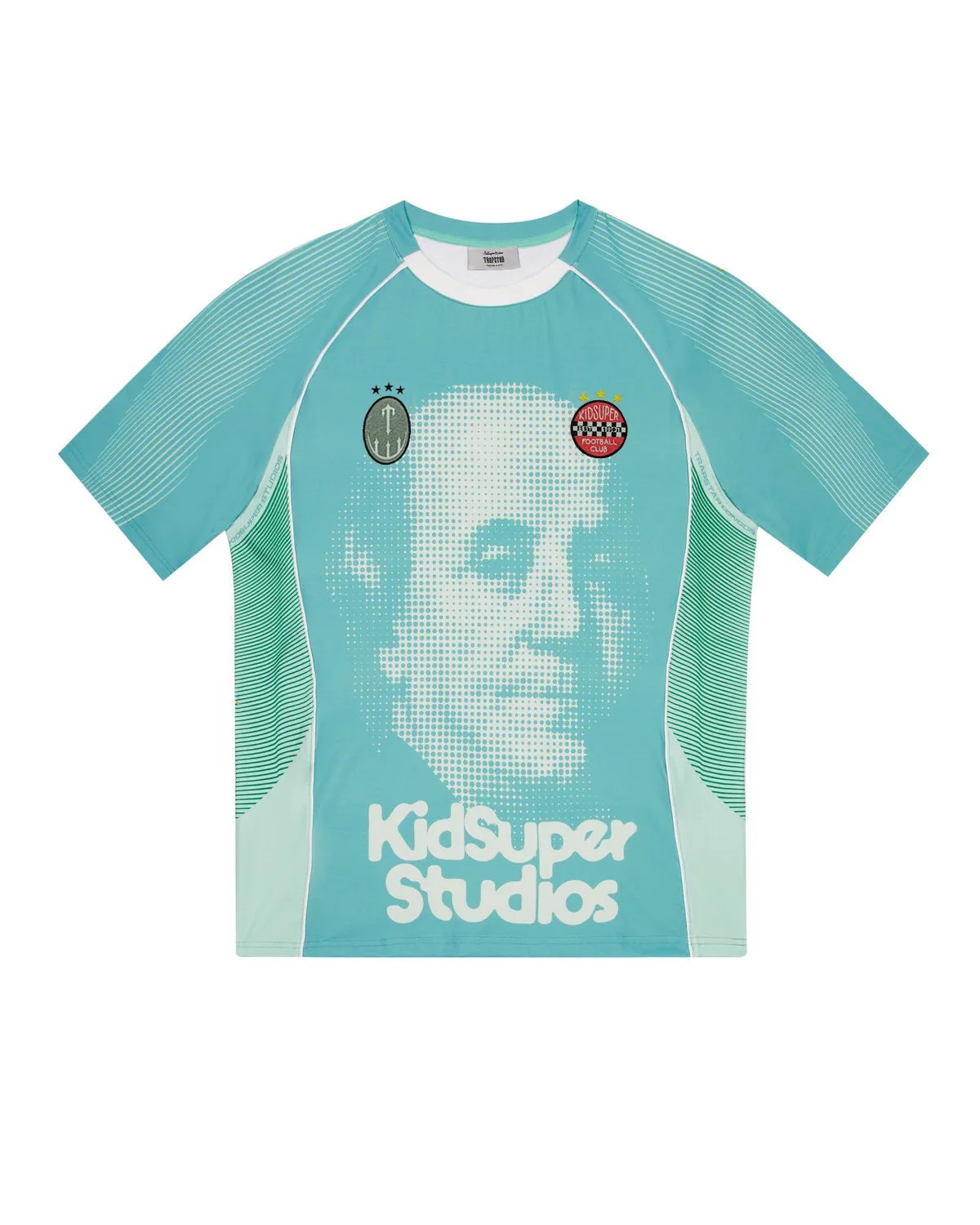 Turquoise Men\'s Trapstar X Kidsuper Football Jersey UK | 98032-BVKS