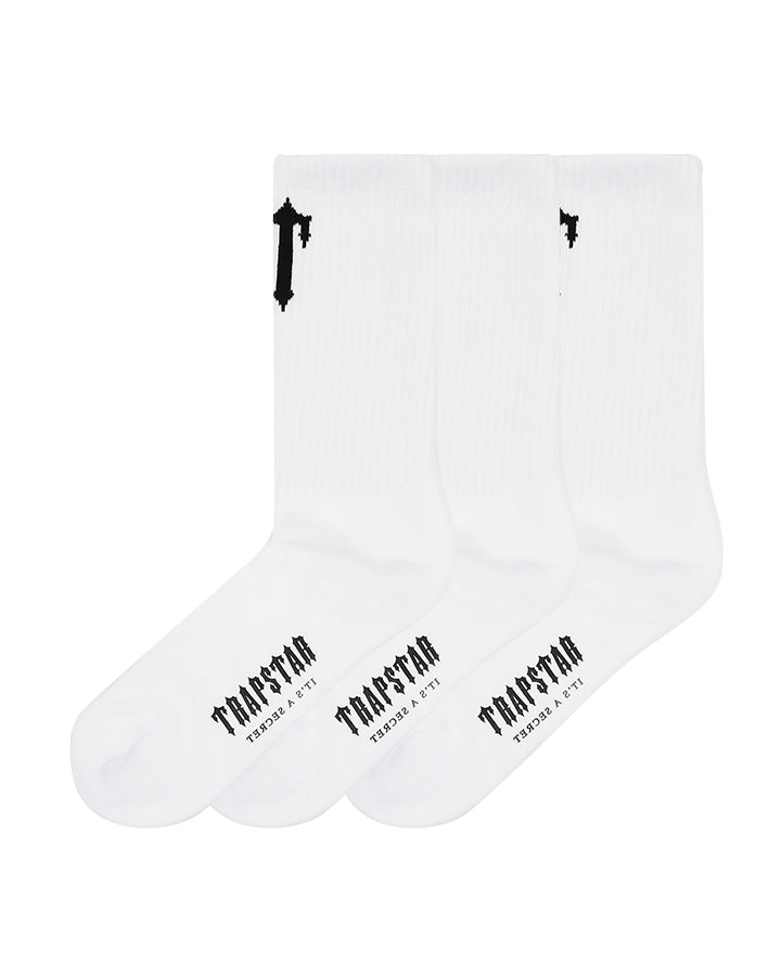 White Men\'s Trapstar 3 Pack Irongate T Socks UK | 98610-YPFC