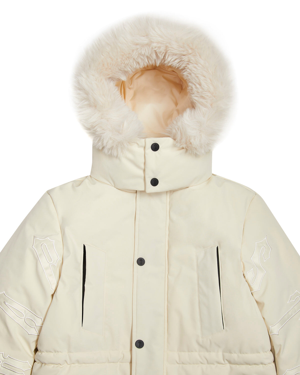 White Men's Trapstar Hooded Irongate Coats UK | 30216-BTNA