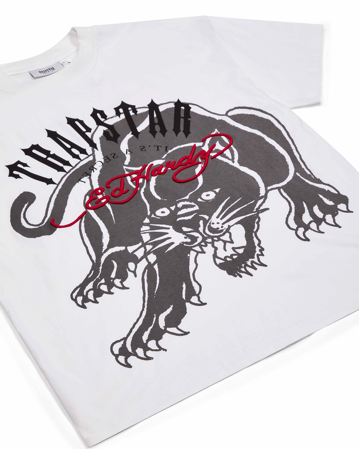 White Men's Trapstar X Ed Hardy Arch T-shirts UK | 94560-YOJP