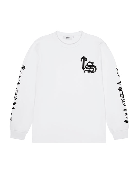 White Men\'s Trapstar Waffle LS Top Sweatshirts UK | 51462-GUFC